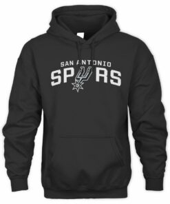San Antonio Spurs Secondary Logo Black Merch Hoodie