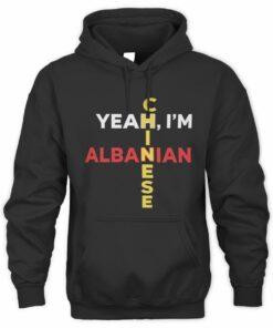 Cold Ones Merch chillbanian Chinese Yeah I'm Albanian Black Hoodie