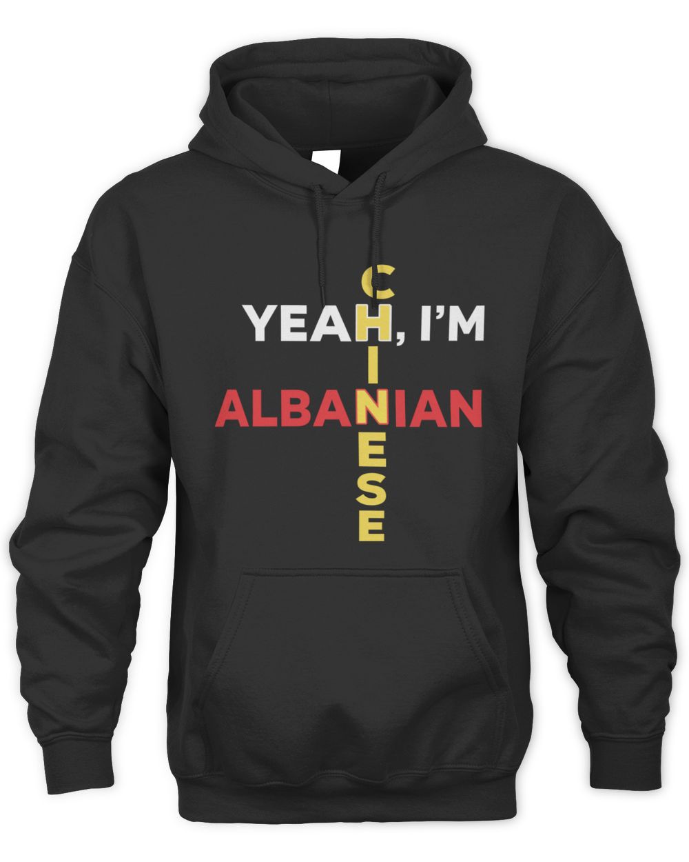 Cold Ones Merch chillbanian Chinese Yeah I'm Albanian Black Hoodie