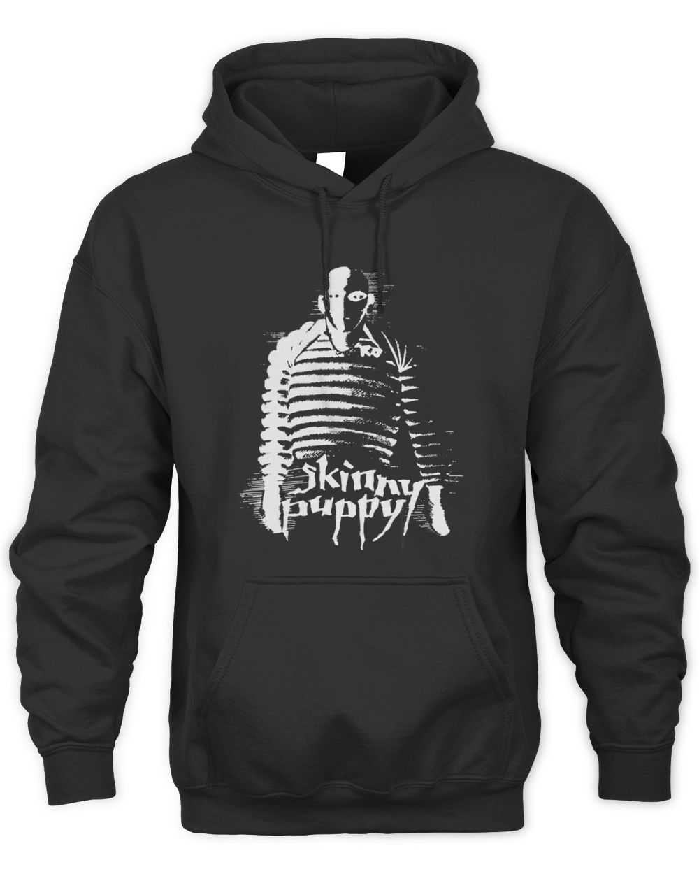 Skinny Puppy Merch Stripes Black Hoodie