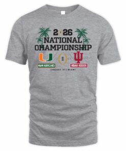 Miami Hurricanes vs Indiana Hoosiers Matchup College Football Playoff National Championship 2026 T Shirt