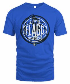 Cooper Flagg Dallas Mavericks Name And Number Circle Logo T-Shirt