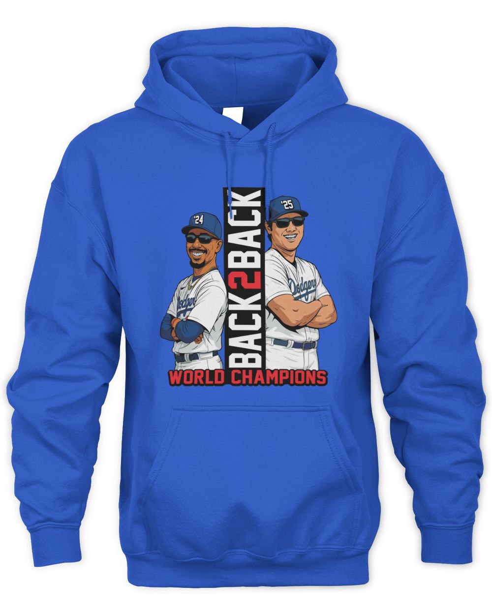 Back2Back Championship Dodgers World Champions Players Hoodie