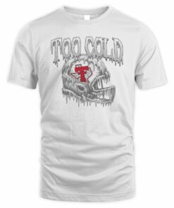 Red Raiders Too Cold Skull Football Rivalry Tee T-Shirt