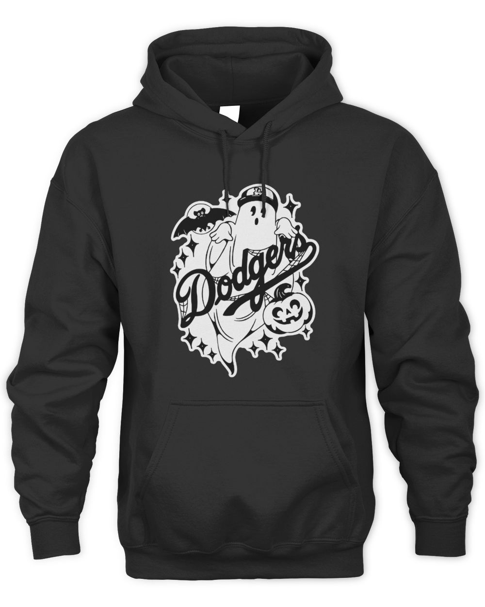 Dodgers Halloween Pumpkin Bat Ghost Mascot Hoodie