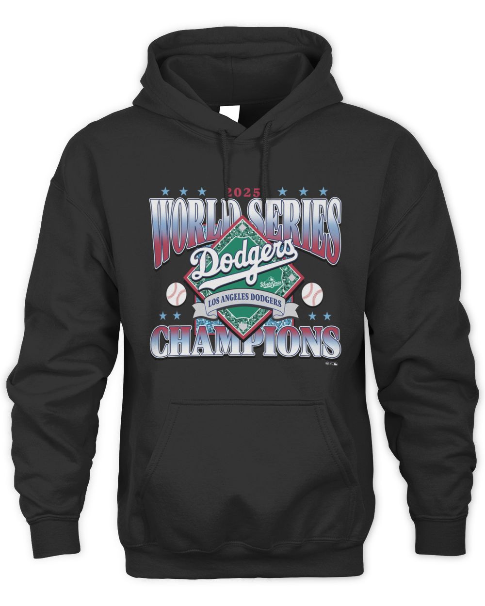 Dodgers 2025 World Series Champions Collector Baseball Headline Hoodie