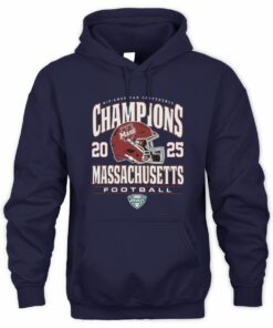 Champions 2025 Massachusetts Minutemen Helmet Mid-American Conference Hoodie
