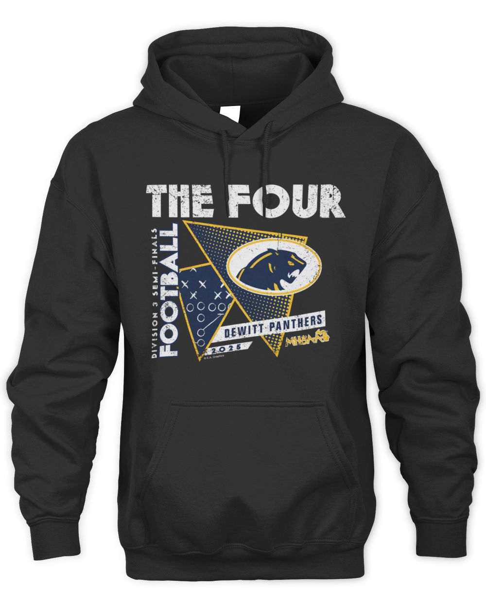 2025 MHSAA The Four Division 3 DeWitt Panthers Hoodie