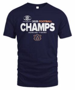 Official Auburn Tigers 2025 SEC Football Champs T-Shirt