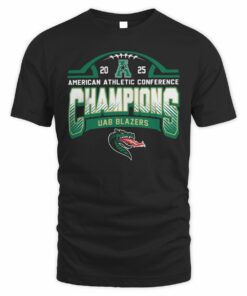 UAB Blazers AAC Football Champions 2025 American Athletic Conference T-Shirt