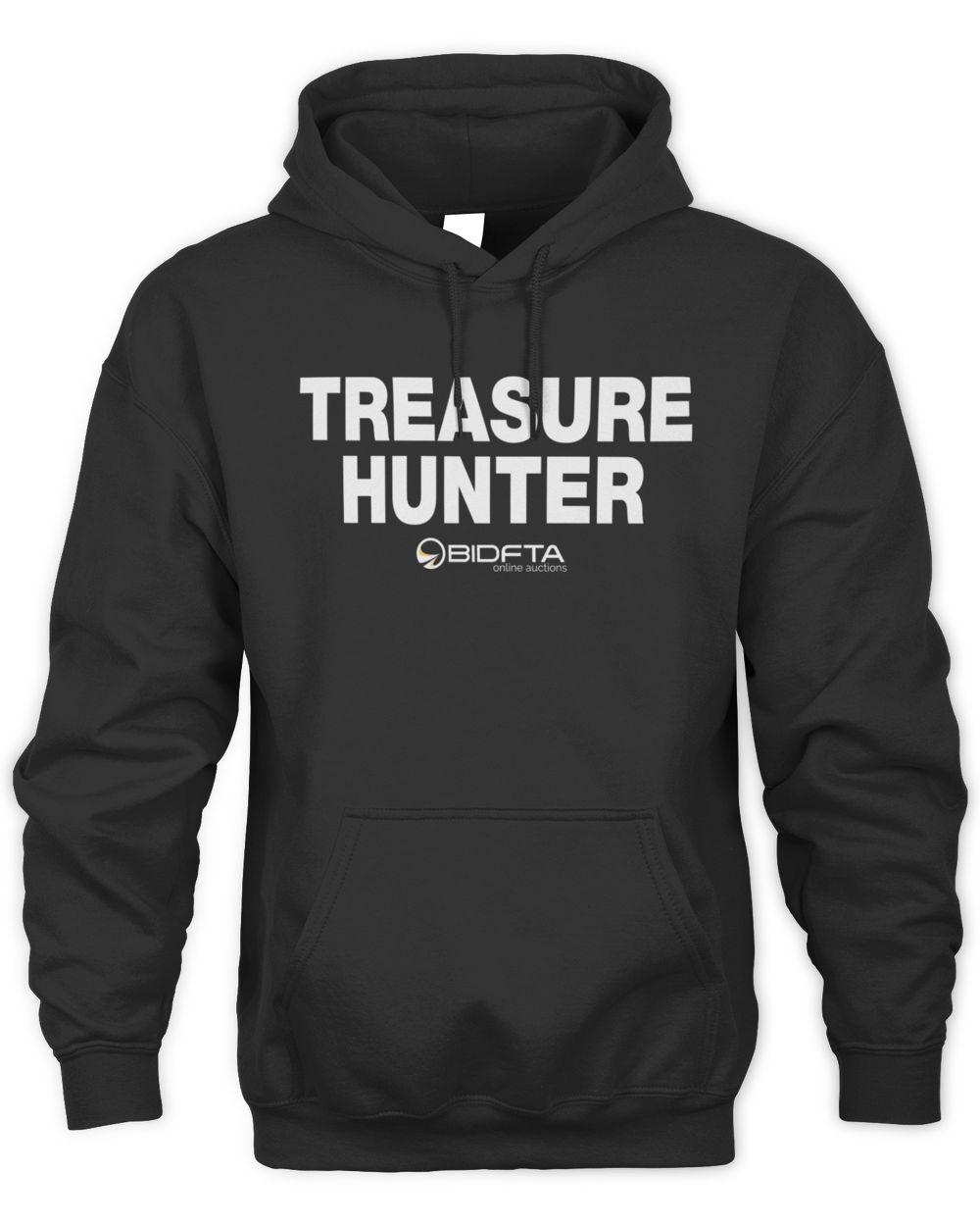 BIDFTA Treasure Hunter Black Graphic Slogan Hoodie