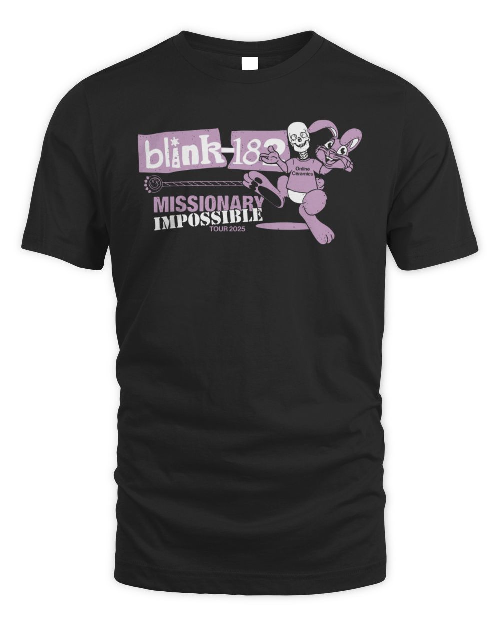 Blink-182 Online Ceramics Missionary Impossible Tour 2025 Merch Tee