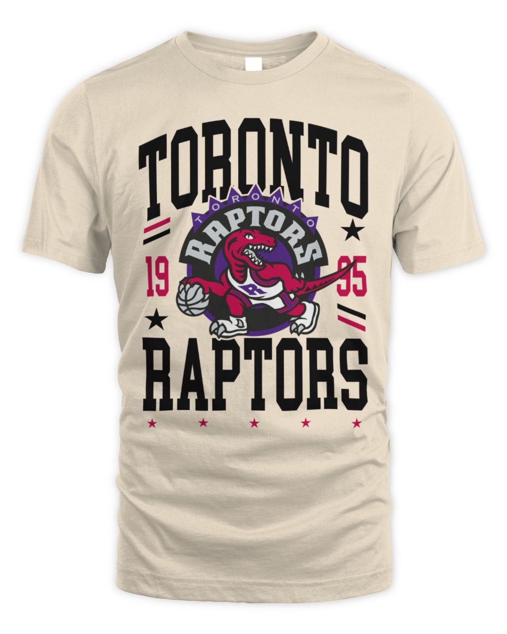 Toronto Raptors Hardwood Classics 1995 2007 Chrome Vintage Logo T-Shirt
