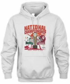 Miami Hurricanes vs Indiana Hoosiers 2026 National Championship Game Match Up Official Sweatshirt Hoodie
