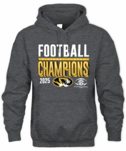 SEC Champions 2025 Missouri Tigers Football Graphic Hoodie