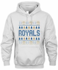 Kansas City Royals Christmas Baseball Trees Presents Ugly Sweater Hoodie