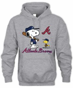 Atlanta Braves MLB Snoopy Woodstock Crossover Hoodie