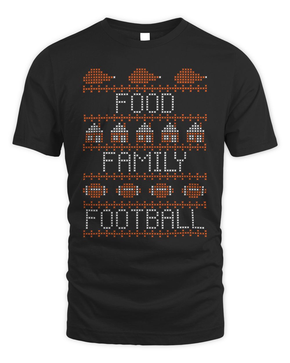 Food Family Football Cross Stitch Holiday T-Shirt