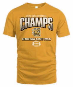 Kennesaw State Owls 2025 C-USA Football Champions Title Tee Official
