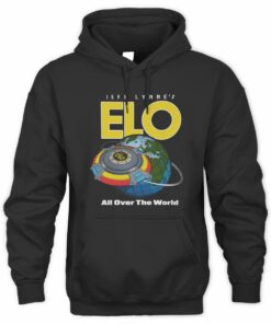 Shop Jeff Lynne's ELO Merch All Over The World Hoodie