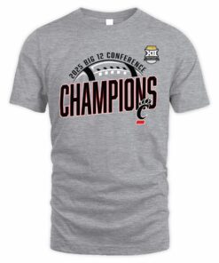 Cincinnati Bearcats 2025 Big 12 Football Champions Locker Room T-Shirt