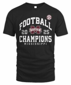 2025 Football Champions Mississippi State Bulldogs SEC Tee Shirt