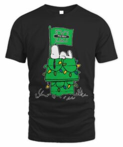 Marshall Thundering Herd Snoopy House Holiday Lights T-Shirt