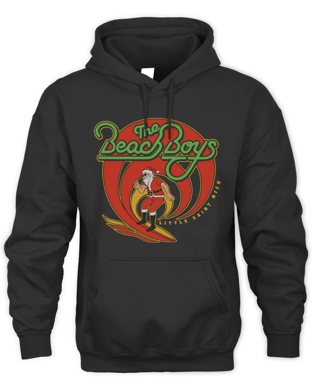 The Beach Boys Merch Santa Surf Hoodie