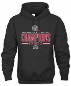 New Mexico Lobos Helmet 2025 Mountain West Conference Champions Hoodie