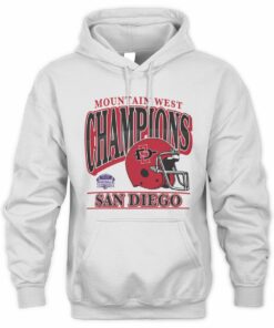 San Diego State Aztecs Football Helmet Vintage 2025 Mountain West Champs Hoodie
