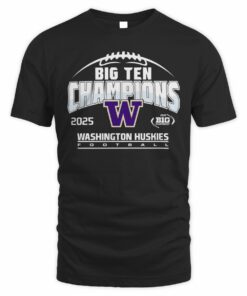 Washington Huskies Football 2025 Big Ten Champions College Team T-Shirt