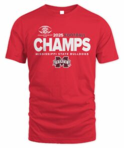 Official Mississippi State Bulldogs 2025 SEC Football Champs T-Shirt