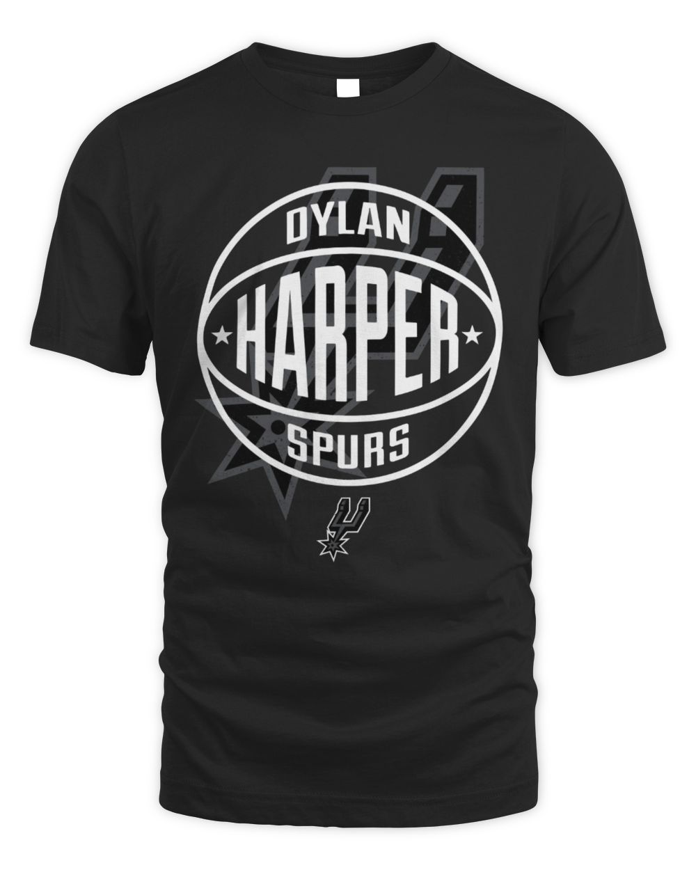 Dylan Harper San Antonio Spurs Name And Number Circle Logo T-Shirt