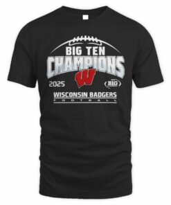 Wisconsin Badgers Football 2025 Big Ten Champions College Team T-Shirt