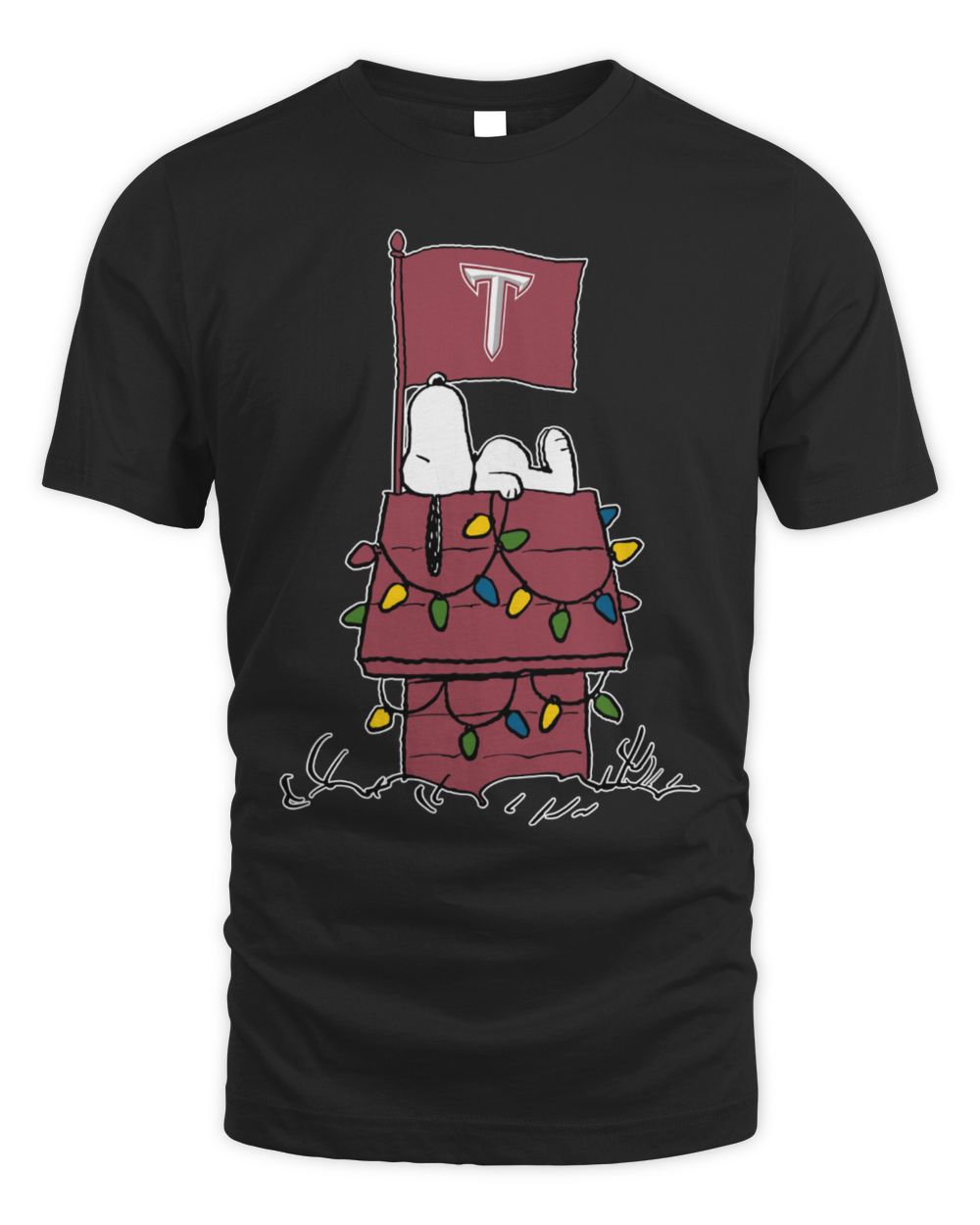 Troy Trojans Snoopy House Holiday Lights T-Shirt