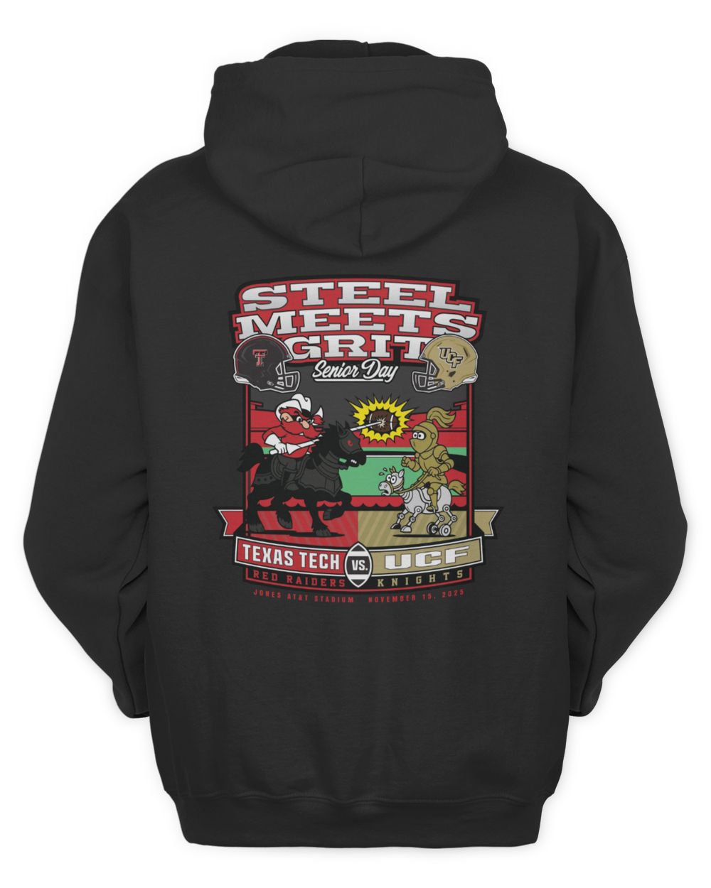 Red Raiders Vs Knights November 15 Senior Day Steel Meets Grit Hoodie