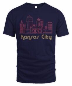 Kansas City Dot Skyline Retro Graphic City Landmark T-Shirt