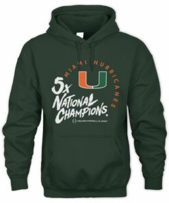 Miami Football 2025 CFP Five-Time National Champions Sweatshirt Hoodie