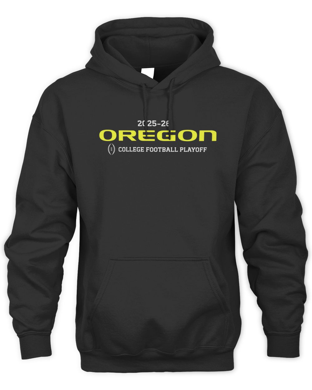 'McKenzie SewOn' Cotton Fleece Postseason 25 R2 Embroidery Oregon & College Playoffs Black Official Hoodie