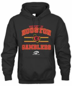 UFL Shop Property Of Houston Gamblers Black Official Hoodie