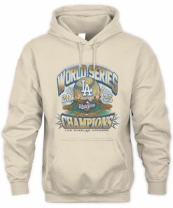 Los Angeles Dodgers 2025 Champions Golden Ball Tubular Hoodie