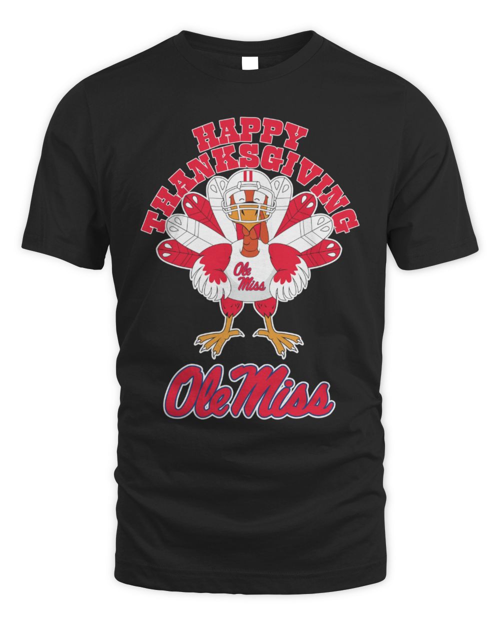 Ole Miss Rebels Happy Thanksgiving Turkey T-Shirt