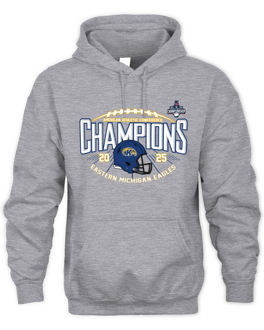 American Athletic Conference Champions Kent State Golden Flashes 2025 Football Helmet Hoodie