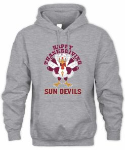 Arizona State Sun Devils Turkey Helmet Happy Thanksgiving Hoodie