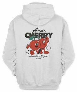 Armchair Expert Merch Arm Cherry White Hoodie