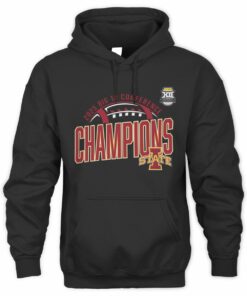 NCAA Shop Iowa State Cyclones  Big 12 Conference Football 2025 Champions Hoodie