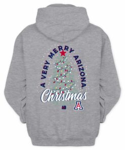 Merry Christmas Arizona Wildcats Very Merry Holiday Tree Logo Hoodie