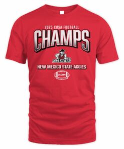 New Mexico State Aggies 2025 C-USA Football Champions Title Tee Official