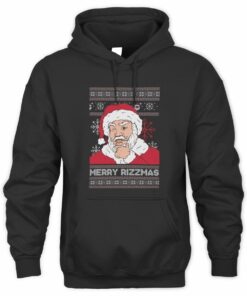 Santa Merry Rizzmas Ugly Christmas Hoodie