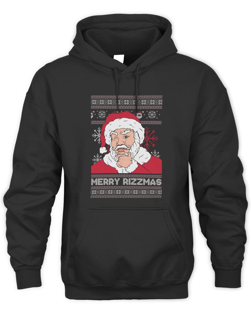 Santa Merry Rizzmas Ugly Christmas Hoodie